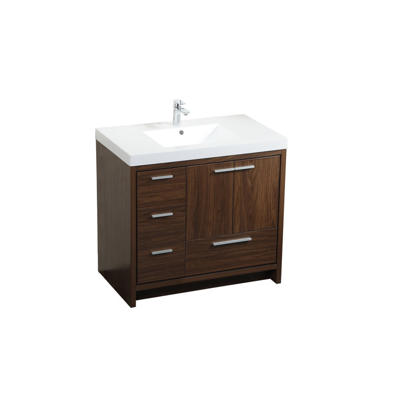 Zipcode Design™ Albers 36'' Single Bathroom Vanity with Resin Top